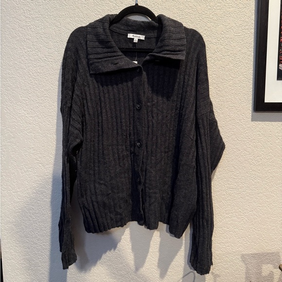 Madewell Oversize-Collar Cardigan Sweater - Picture 1 of 4